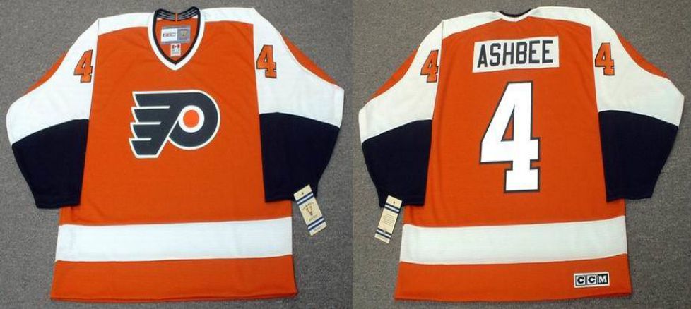 2019 Men Philadelphia Flyers 4 Ashbee Orange CCM NHL jerseys